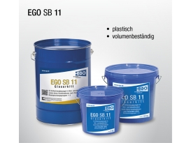 EGO Glaserkitt  5 kg grau SB11 plastisch, volumenbeständig, für Einfachverglasung entspricht DIN 18545-B