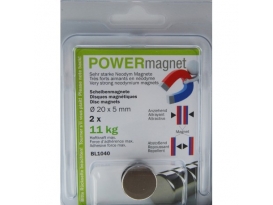 Powermagnet Scheibe 20 x 5