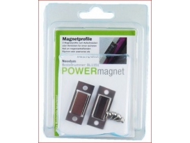 Powermagnet Profil mit eingelegten Magneten 20x10x3mm inkl. Schrauben