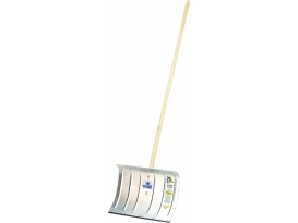 Triuso Alu-Schieber 50cm verwindungsfrei mit Federstahlkante, genietet, Stiel Buche, oval, 150cm, gebogen, lackiert