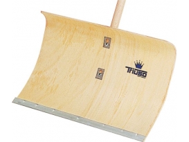 Triuso Sperrholz-Schieber 55cm Alu-Profilkante, Stiel Buche, oval, 150cm, gebogen, lackiert