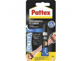 Pattex Sekundenkleber Alleskleber UltraGel PSG 2C, Tube 3g, Cyancrylat - Klebstoff, korrigierbar, tropf- und fließfrei