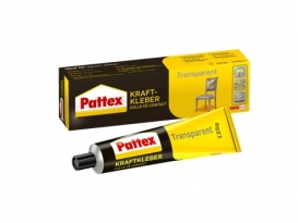 Pattex Kraftkleber transparent, glasklar, Tube125g offene Zeit max 1Std, Ablüftzeit ca 10 Min, beständig -40 bis +70°C, Verbrauch 250-350g/m²
