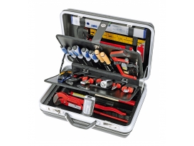 Müllner Werkzeugkoffer ABS-Koffer, umfangreich bestückt hochwertige Werkzeuge, für Handwerk