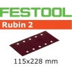 Festool Schleifstreifen STF 115X228 P120 RU2/50 Korn P120, Rubin 2, für Holzwerkstoffe, VE 50, Abmessung 115x228mm