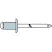 Gesipa Blindniete Alu/Stahl, Flachrundkopf, 4x10mm Bohrer Ø 4,1mm, Materialstärke 5,0-6,5mm, VE 500 Hohlniet Alu-Legierung, Nietdorn Stahl verzinkt